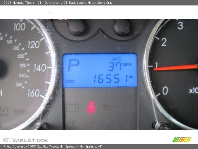 Quicksilver / GT Black Leather/Black Sport Grip 2008 Hyundai Tiburon GT