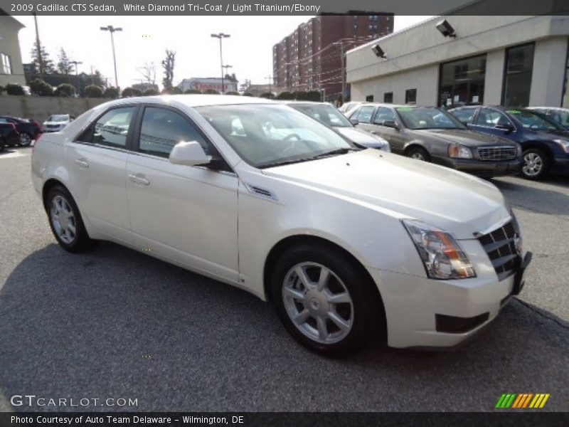 White Diamond Tri-Coat / Light Titanium/Ebony 2009 Cadillac CTS Sedan