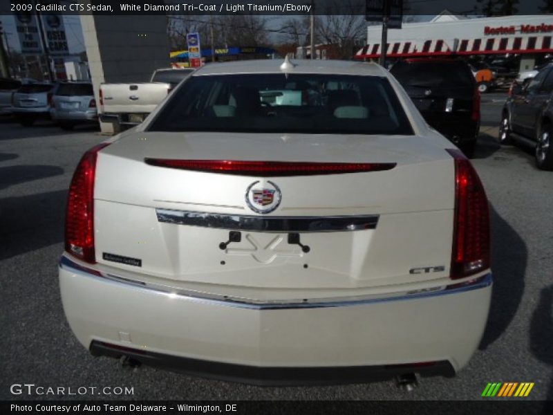 White Diamond Tri-Coat / Light Titanium/Ebony 2009 Cadillac CTS Sedan