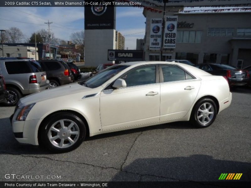White Diamond Tri-Coat / Light Titanium/Ebony 2009 Cadillac CTS Sedan