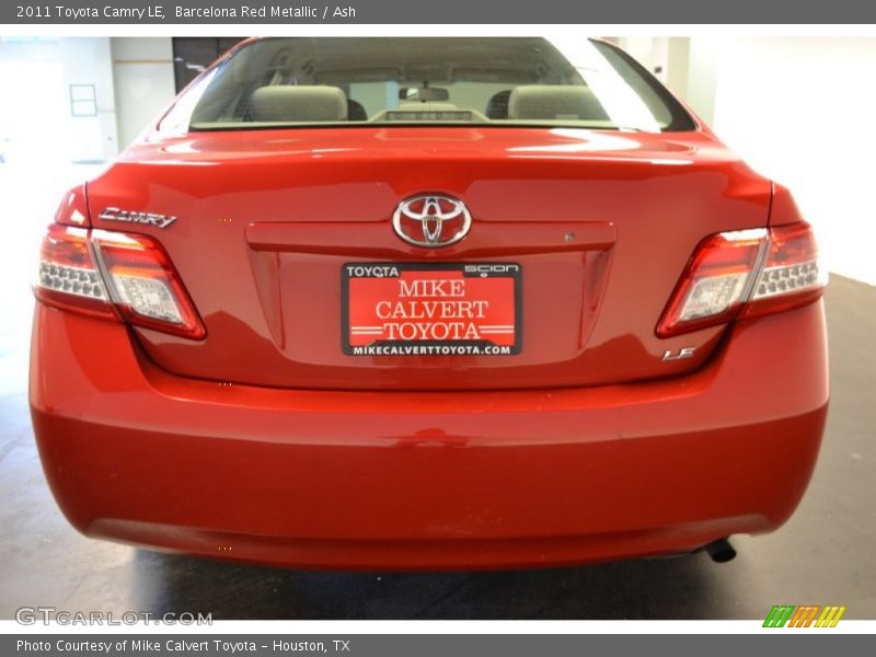 Barcelona Red Metallic / Ash 2011 Toyota Camry LE