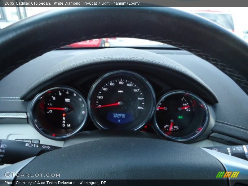 White Diamond Tri-Coat / Light Titanium/Ebony 2009 Cadillac CTS Sedan