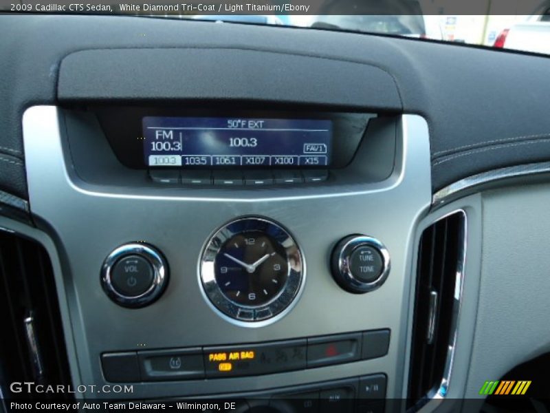 White Diamond Tri-Coat / Light Titanium/Ebony 2009 Cadillac CTS Sedan