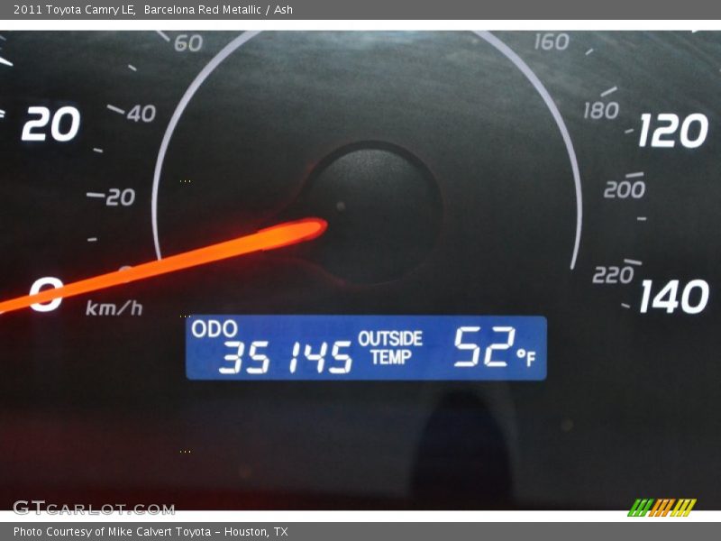 Barcelona Red Metallic / Ash 2011 Toyota Camry LE