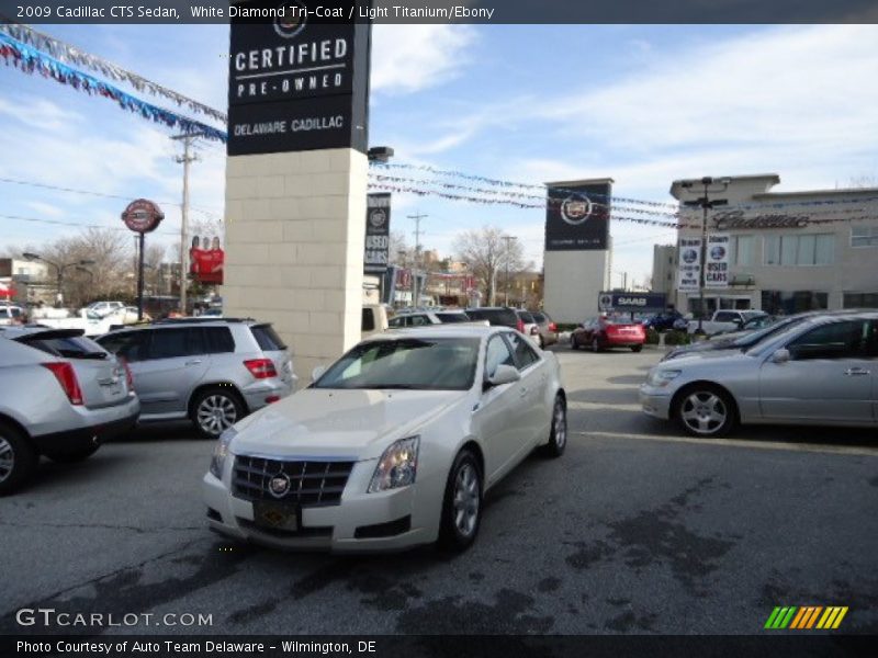 White Diamond Tri-Coat / Light Titanium/Ebony 2009 Cadillac CTS Sedan