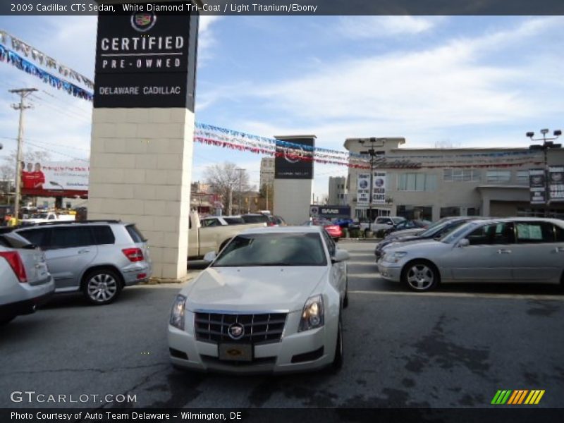 White Diamond Tri-Coat / Light Titanium/Ebony 2009 Cadillac CTS Sedan