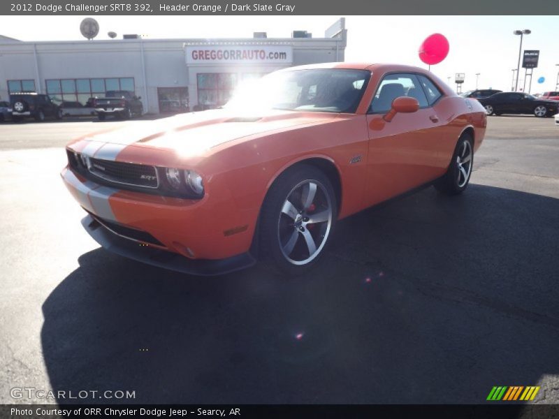 Header Orange / Dark Slate Gray 2012 Dodge Challenger SRT8 392
