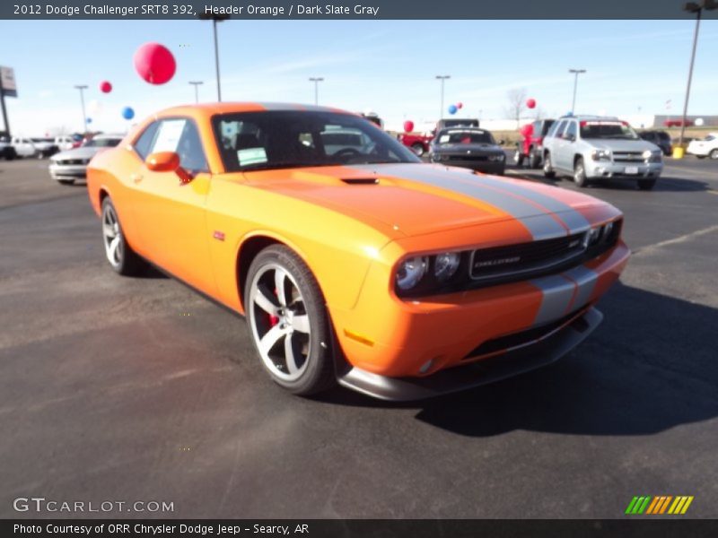 Header Orange / Dark Slate Gray 2012 Dodge Challenger SRT8 392