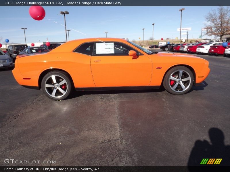 Header Orange / Dark Slate Gray 2012 Dodge Challenger SRT8 392