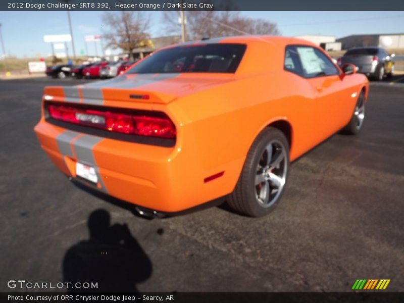 Header Orange / Dark Slate Gray 2012 Dodge Challenger SRT8 392
