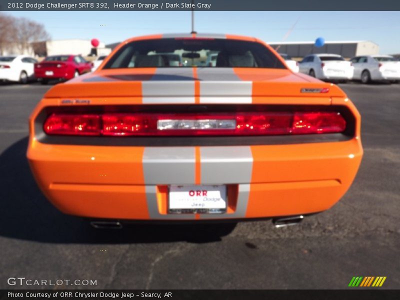 Header Orange / Dark Slate Gray 2012 Dodge Challenger SRT8 392