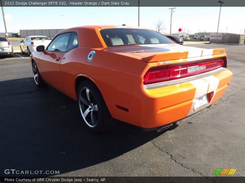 Header Orange / Dark Slate Gray 2012 Dodge Challenger SRT8 392