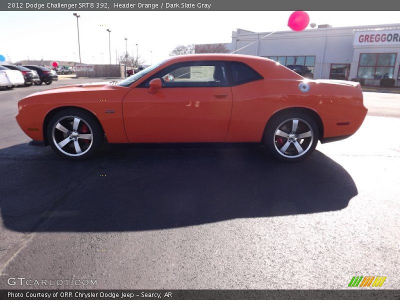 Header Orange / Dark Slate Gray 2012 Dodge Challenger SRT8 392