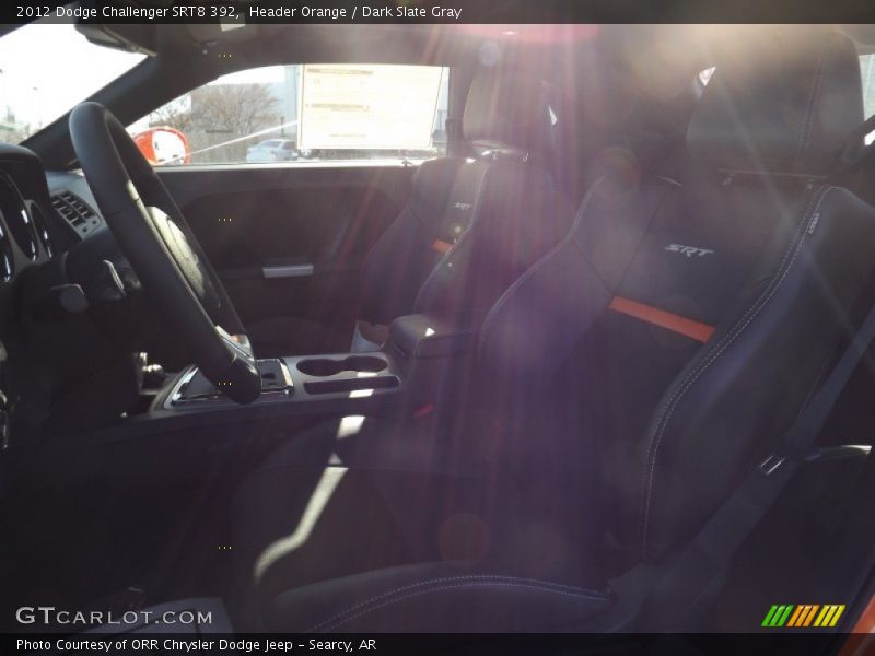 Header Orange / Dark Slate Gray 2012 Dodge Challenger SRT8 392