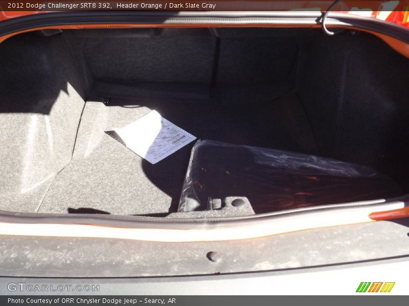 Header Orange / Dark Slate Gray 2012 Dodge Challenger SRT8 392