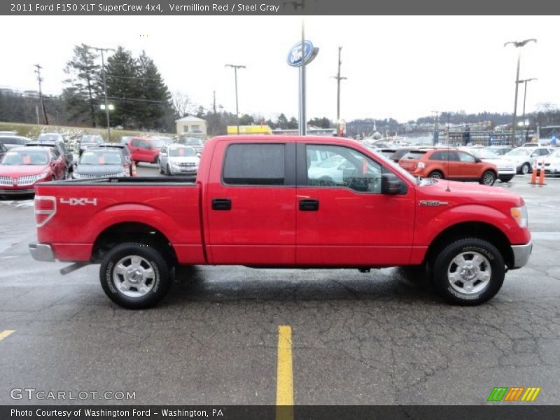 Vermillion Red / Steel Gray 2011 Ford F150 XLT SuperCrew 4x4