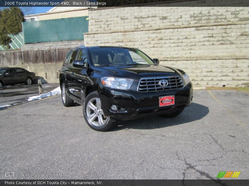 Black / Sand Beige 2008 Toyota Highlander Sport 4WD