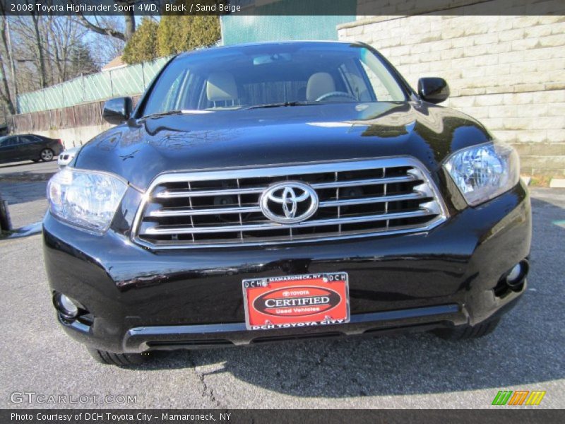 Black / Sand Beige 2008 Toyota Highlander Sport 4WD