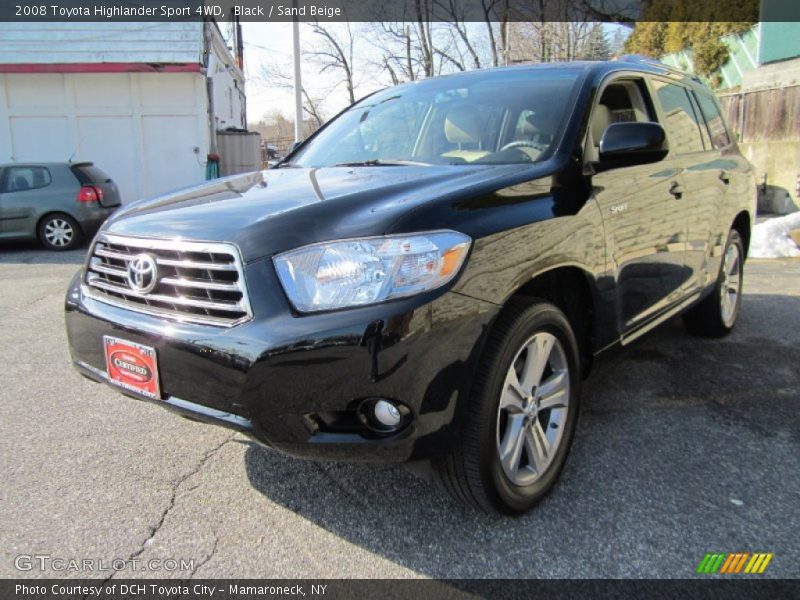 Black / Sand Beige 2008 Toyota Highlander Sport 4WD