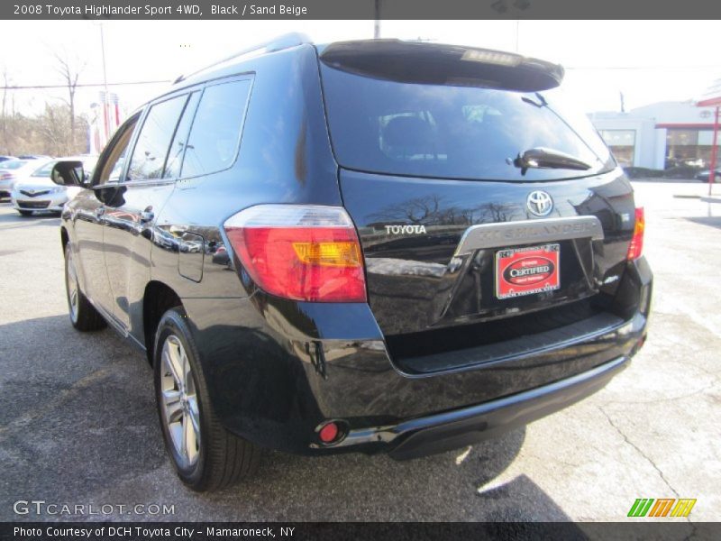 Black / Sand Beige 2008 Toyota Highlander Sport 4WD