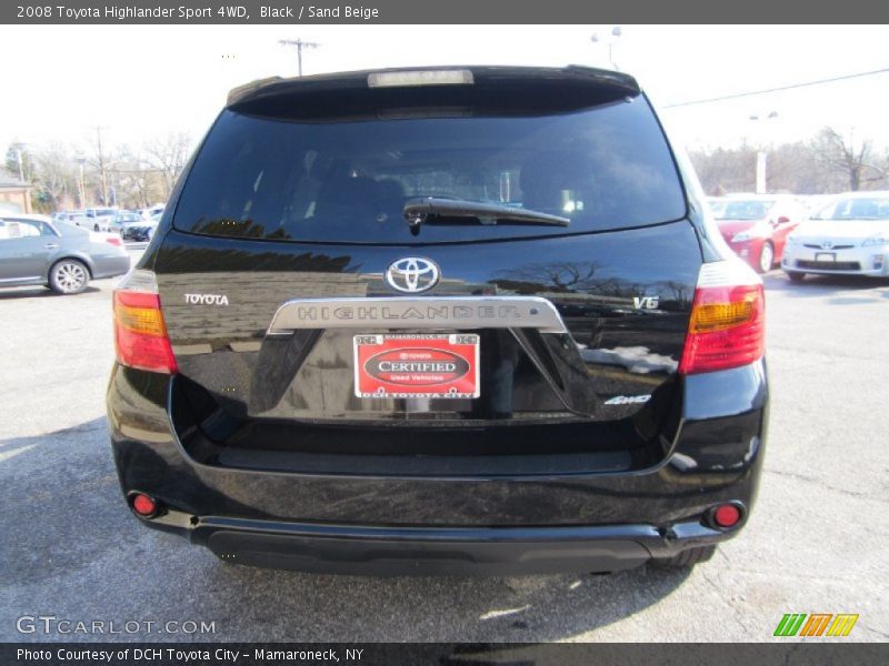 Black / Sand Beige 2008 Toyota Highlander Sport 4WD