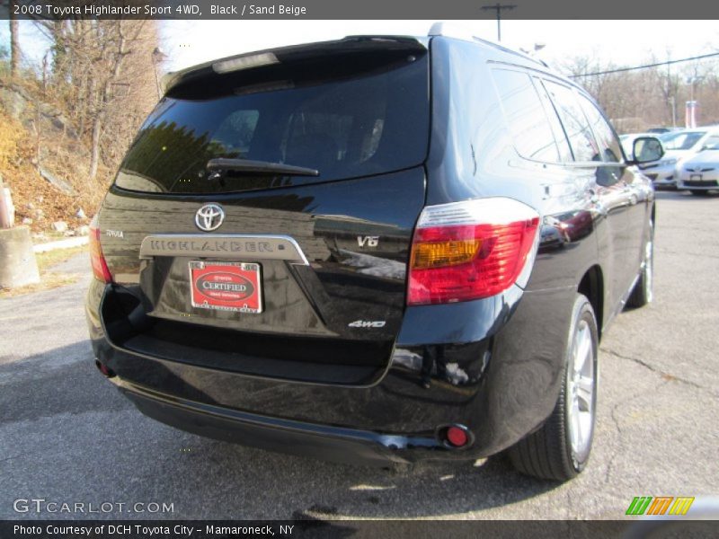 Black / Sand Beige 2008 Toyota Highlander Sport 4WD