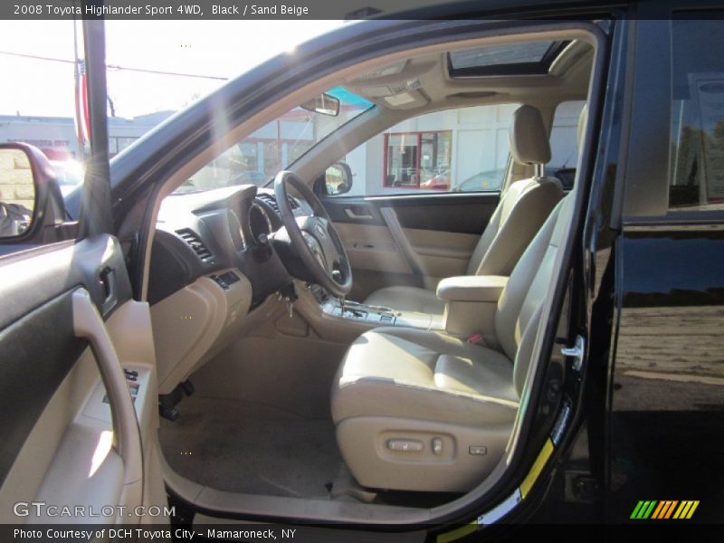 Black / Sand Beige 2008 Toyota Highlander Sport 4WD
