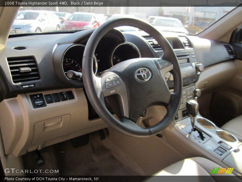 Black / Sand Beige 2008 Toyota Highlander Sport 4WD