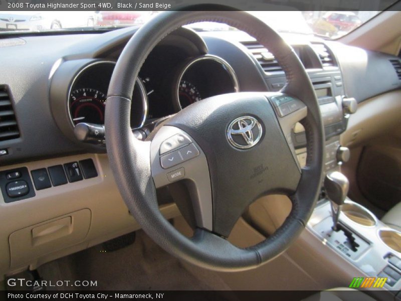 Black / Sand Beige 2008 Toyota Highlander Sport 4WD