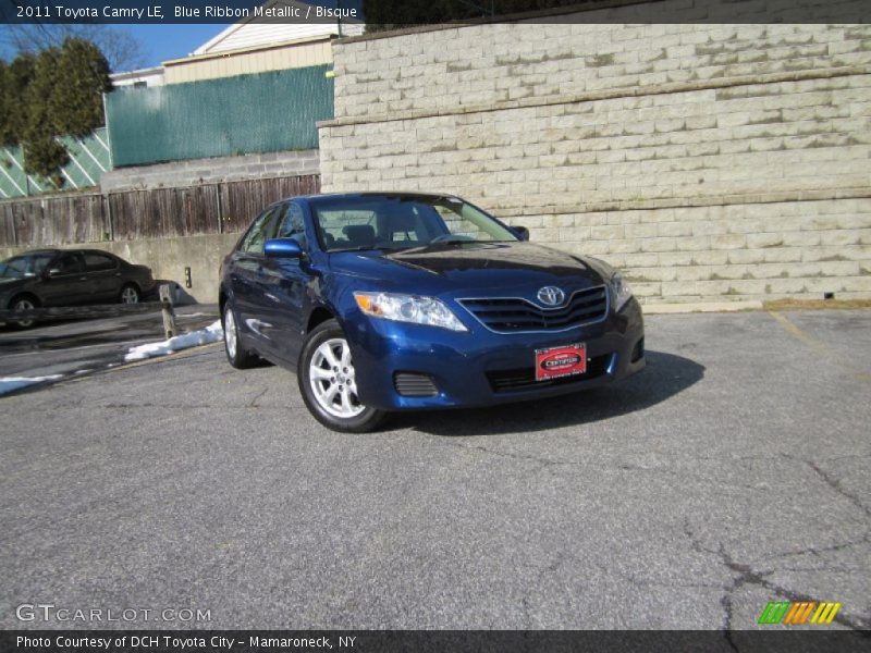 Blue Ribbon Metallic / Bisque 2011 Toyota Camry LE