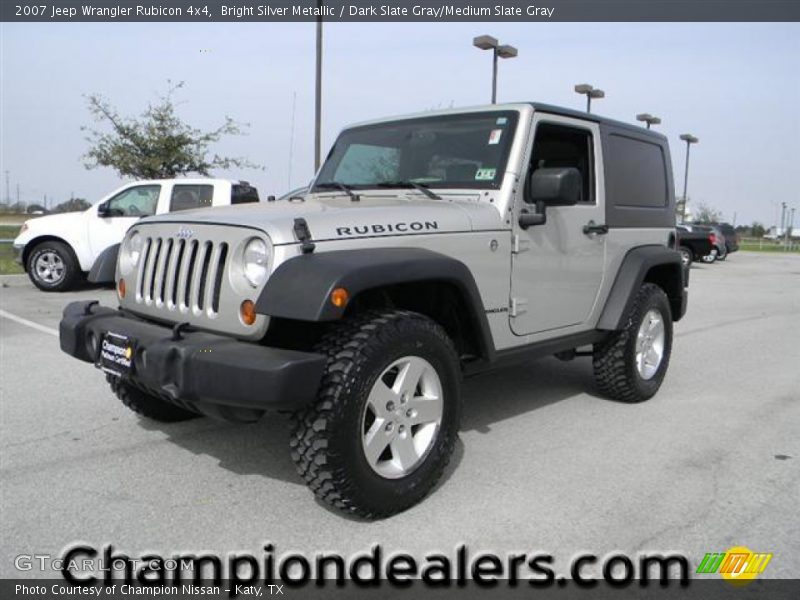 Bright Silver Metallic / Dark Slate Gray/Medium Slate Gray 2007 Jeep Wrangler Rubicon 4x4
