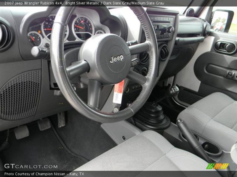 Bright Silver Metallic / Dark Slate Gray/Medium Slate Gray 2007 Jeep Wrangler Rubicon 4x4