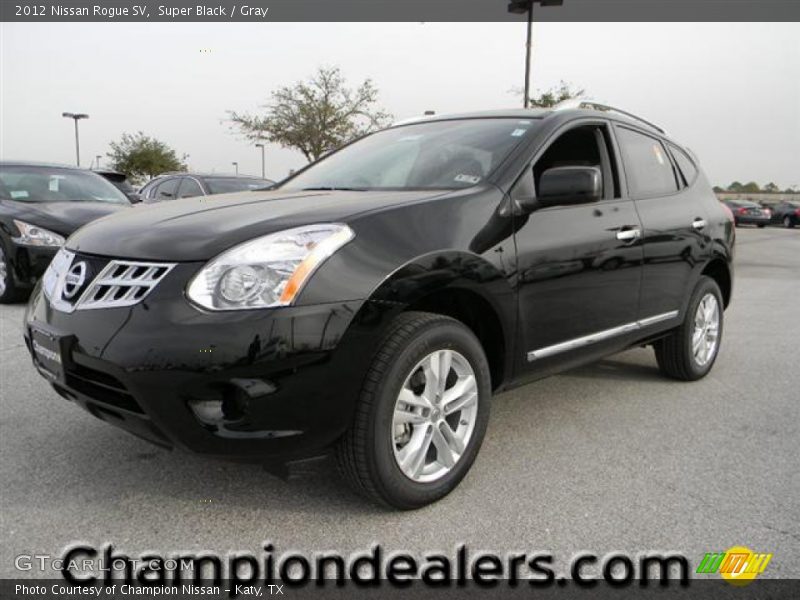 Super Black / Gray 2012 Nissan Rogue SV