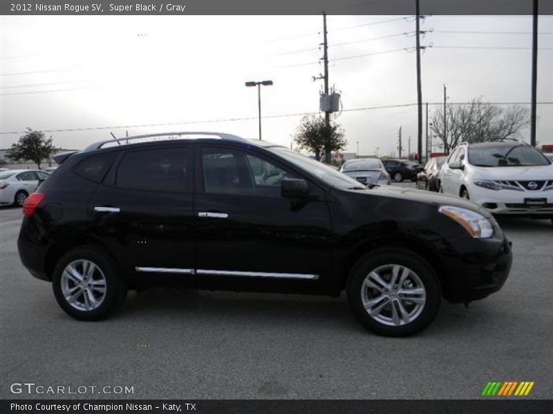 Super Black / Gray 2012 Nissan Rogue SV