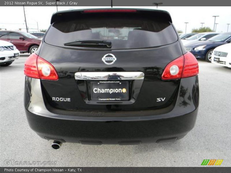 Super Black / Gray 2012 Nissan Rogue SV
