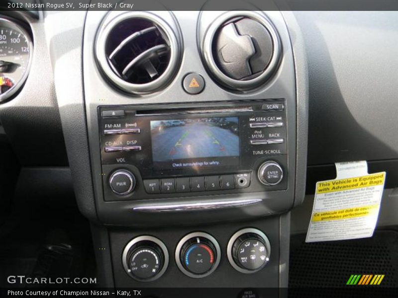 Super Black / Gray 2012 Nissan Rogue SV