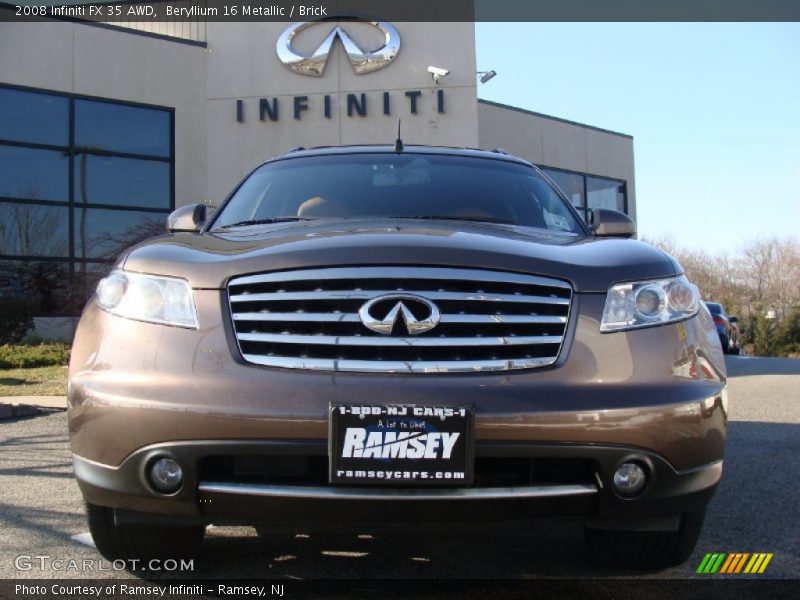 Beryllium 16 Metallic / Brick 2008 Infiniti FX 35 AWD