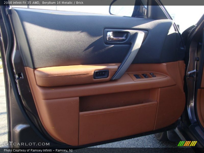 Beryllium 16 Metallic / Brick 2008 Infiniti FX 35 AWD