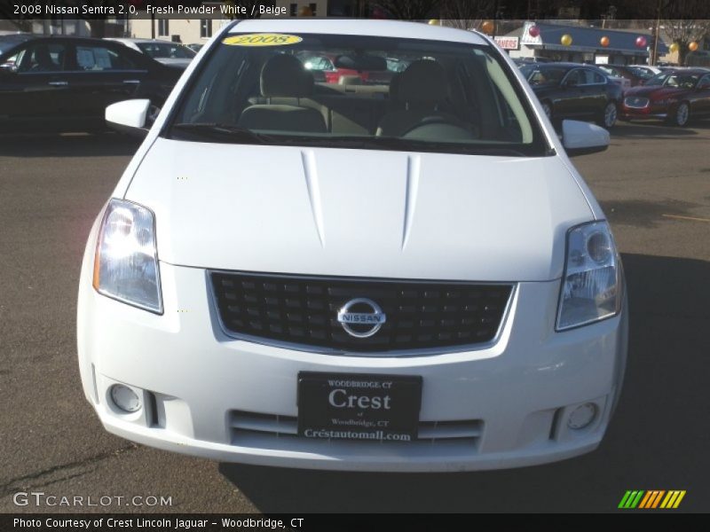 Fresh Powder White / Beige 2008 Nissan Sentra 2.0