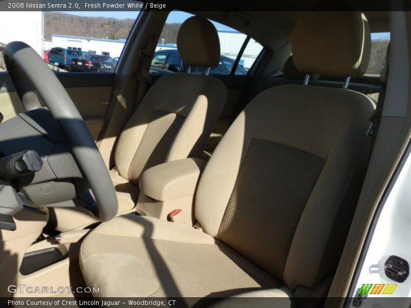 Fresh Powder White / Beige 2008 Nissan Sentra 2.0