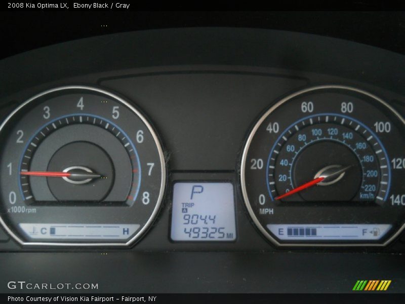 Ebony Black / Gray 2008 Kia Optima LX