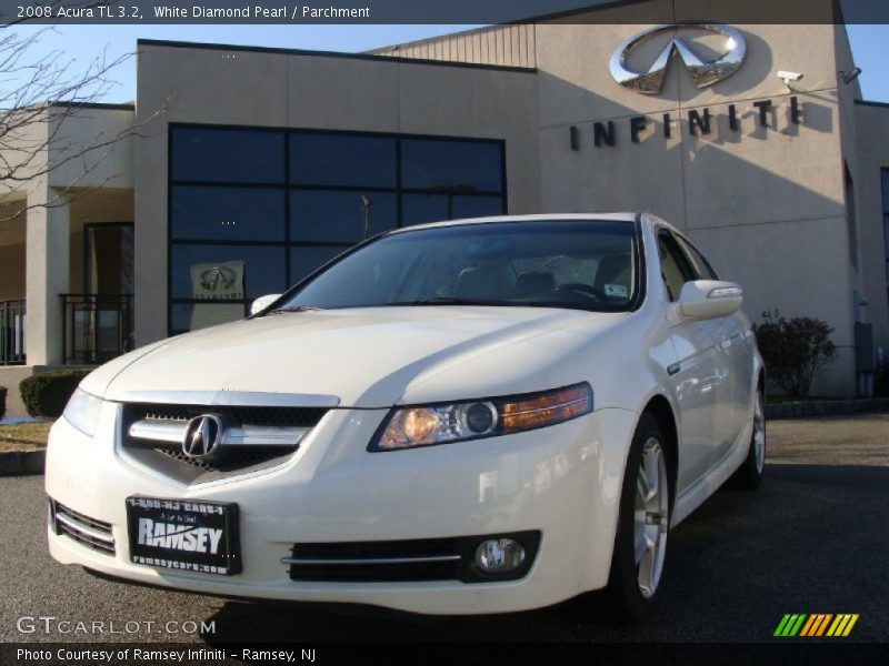 White Diamond Pearl / Parchment 2008 Acura TL 3.2