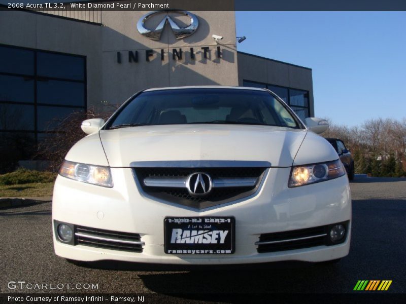 White Diamond Pearl / Parchment 2008 Acura TL 3.2