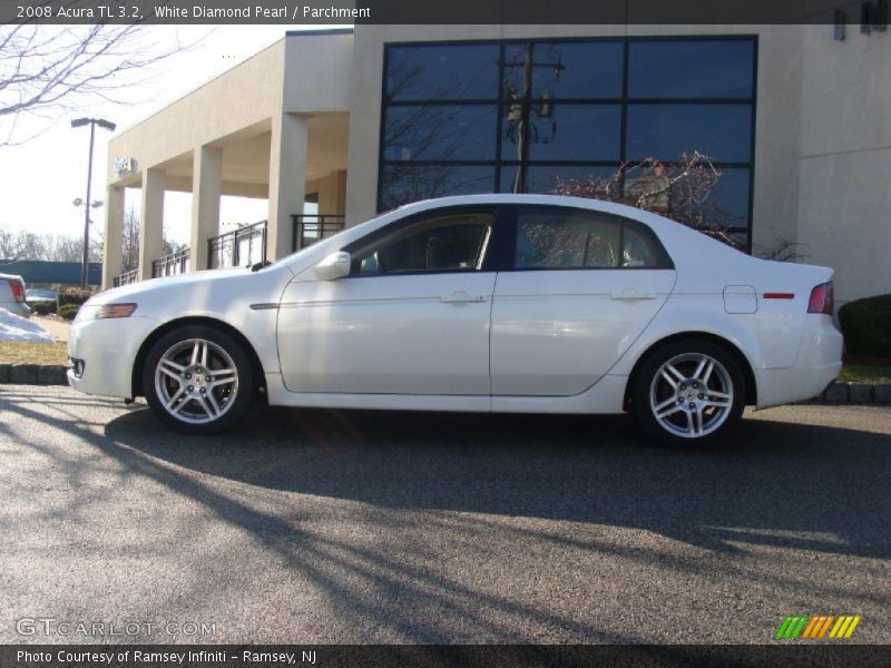 White Diamond Pearl / Parchment 2008 Acura TL 3.2