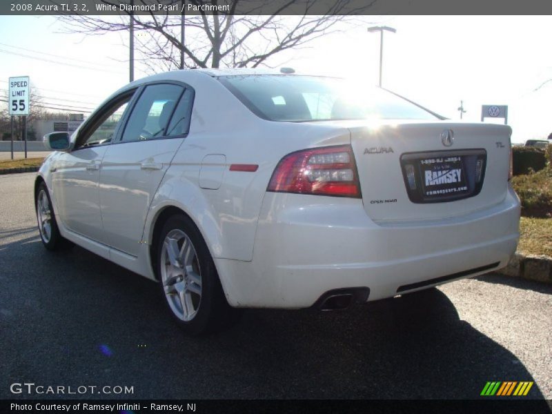White Diamond Pearl / Parchment 2008 Acura TL 3.2