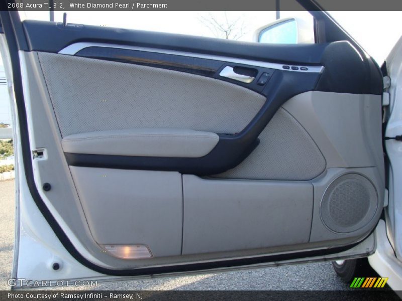 White Diamond Pearl / Parchment 2008 Acura TL 3.2