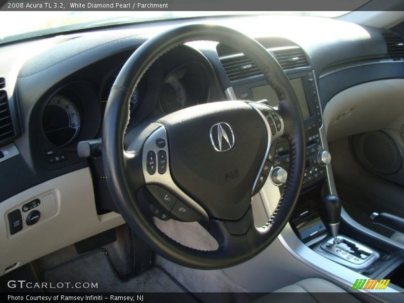White Diamond Pearl / Parchment 2008 Acura TL 3.2