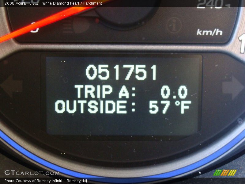 White Diamond Pearl / Parchment 2008 Acura TL 3.2