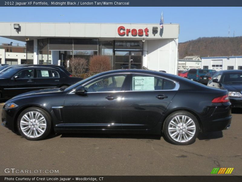 Midnight Black / London Tan/Warm Charcoal 2012 Jaguar XF Portfolio