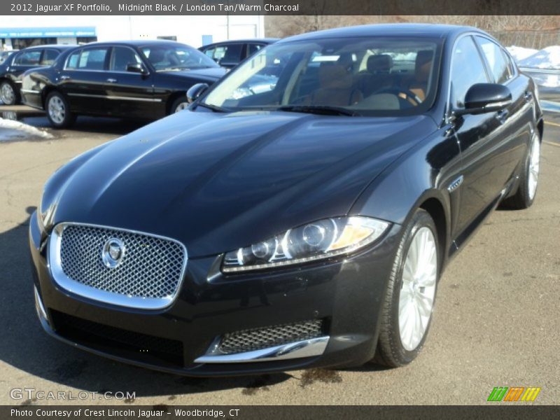 Midnight Black / London Tan/Warm Charcoal 2012 Jaguar XF Portfolio